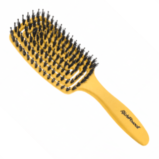 RickiParodi spiralna biorazgradljiva zlata pravokotna široka konkavna krtača za lase